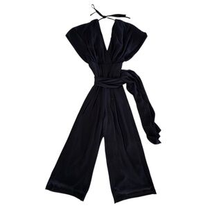 WHITE HOUSE BLACK MARKET -  CULOTTE JUMPSUIT - BLACK - 00
